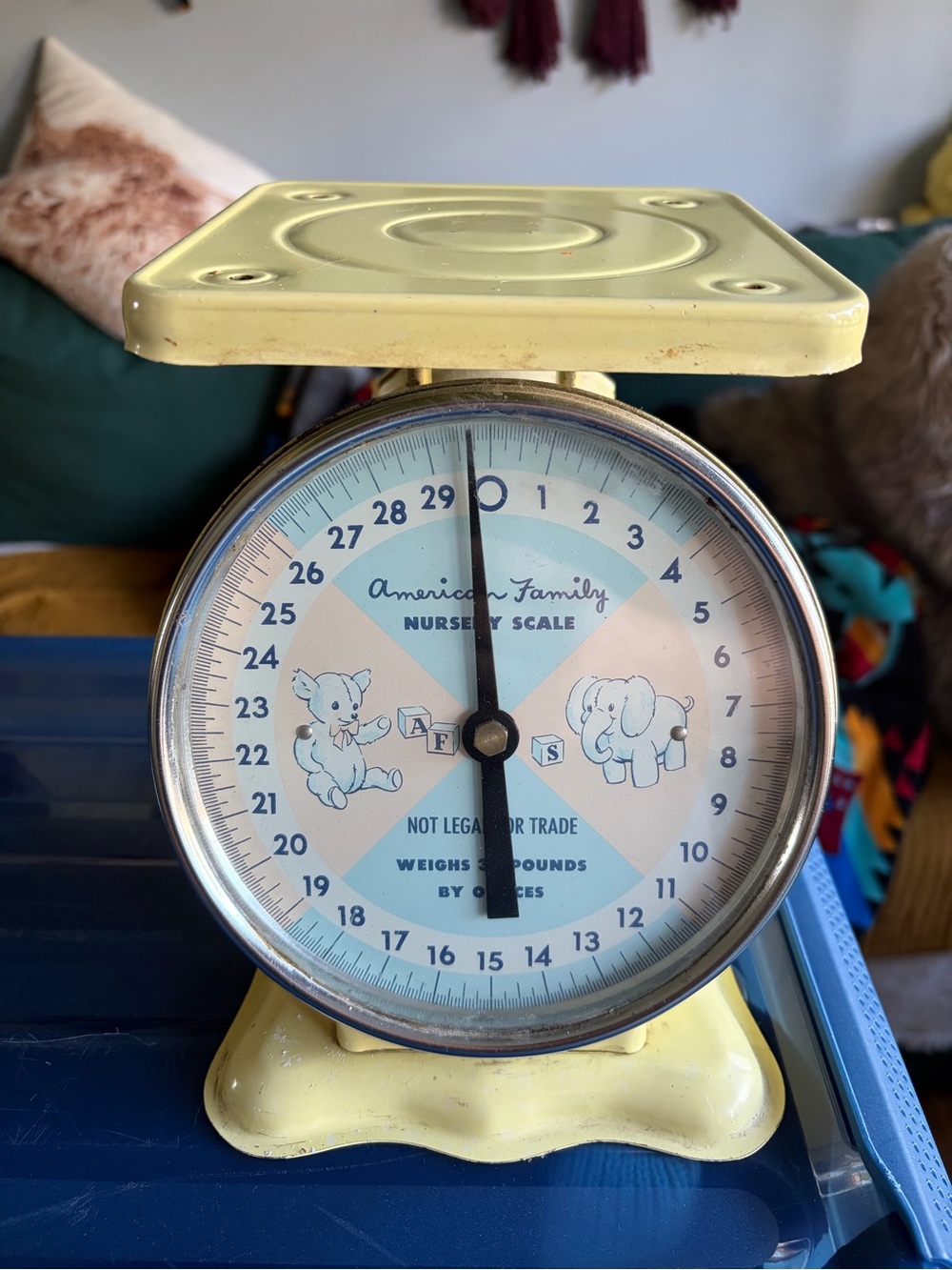 Yellow Nursery Scale - Vintage-Inspired Home Wall Decor